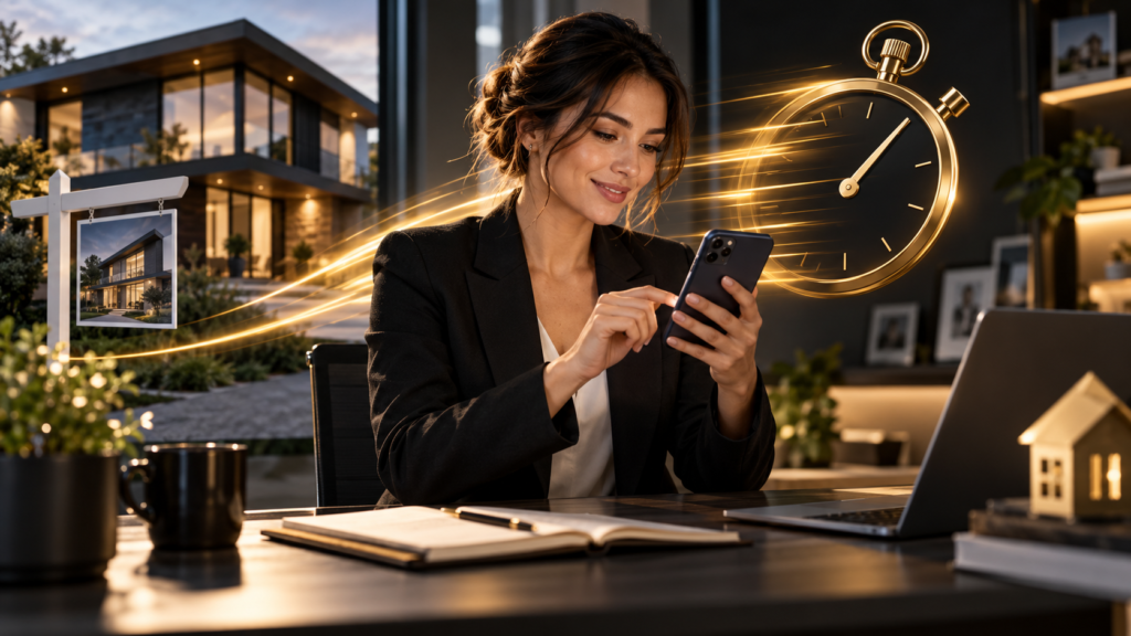 Realtor following up quickly with an online lead to book a listing appointment