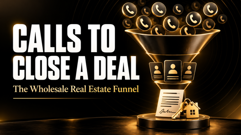 Calls and qualified leads leading to a wholesale real estate deal
